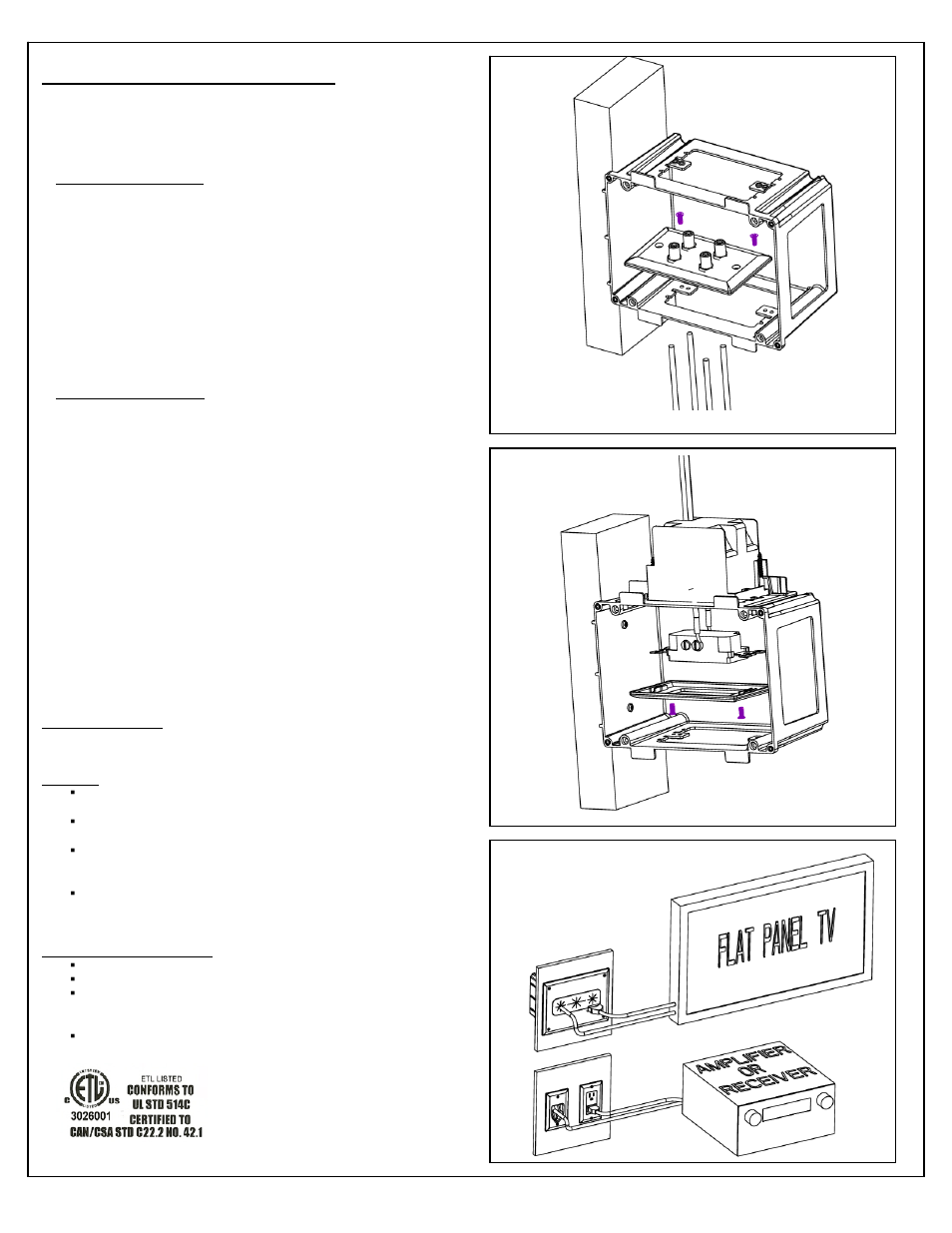 DataComm 45-0010 Recessed Media Box User Manual | Page 2 / 2