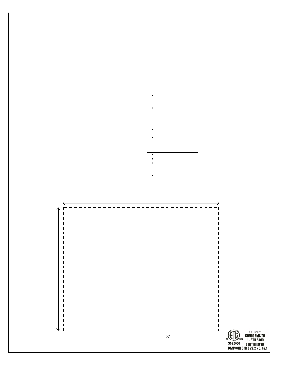 Template | DataComm 45-0022-WH Recessed Pro-Power Kit with Locking Inlet User Manual | Page 2 / 2