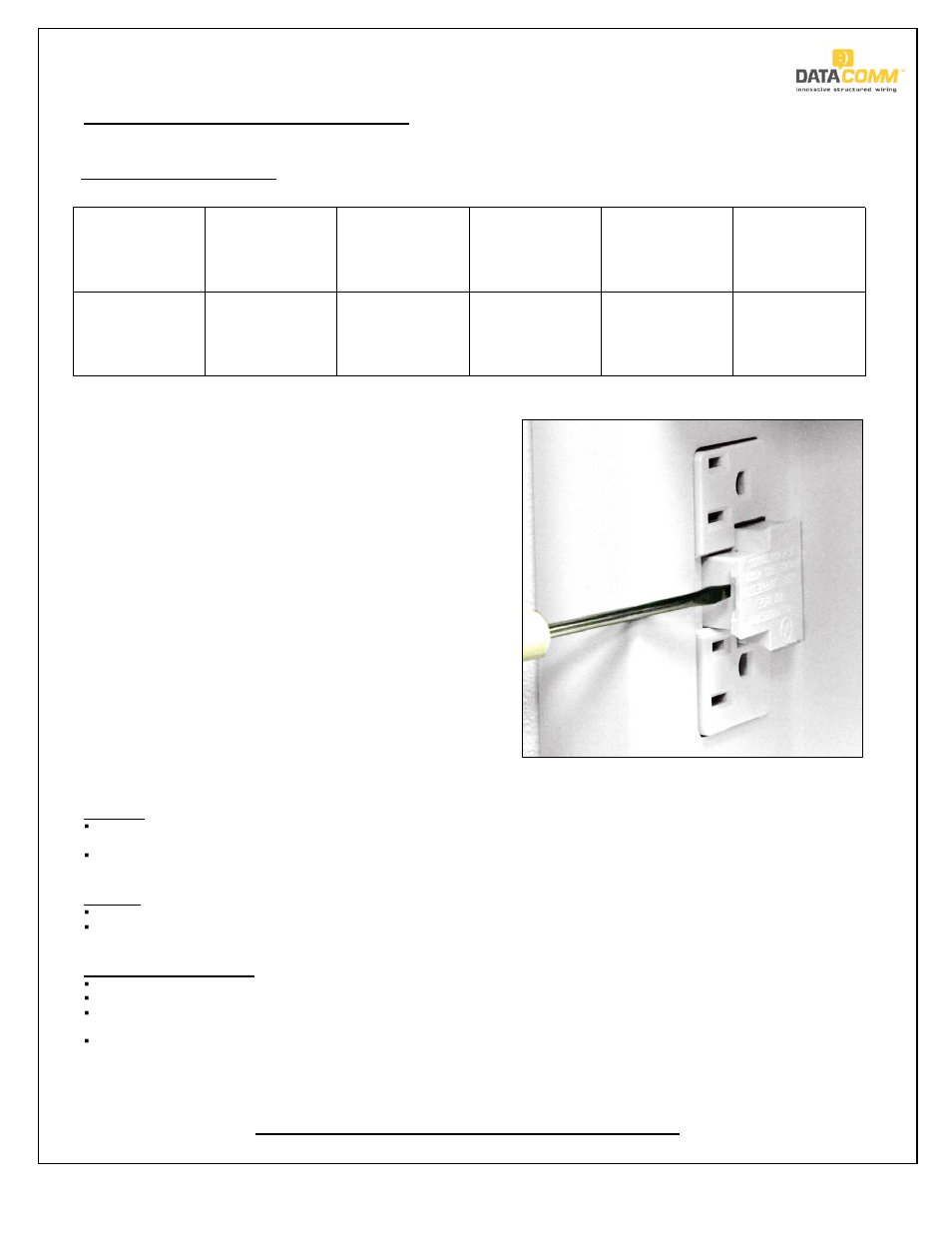 DataComm 45-0031-WH Recessed Low Voltage Media Plate with Duplex Receptacle User Manual | Page 4 / 8