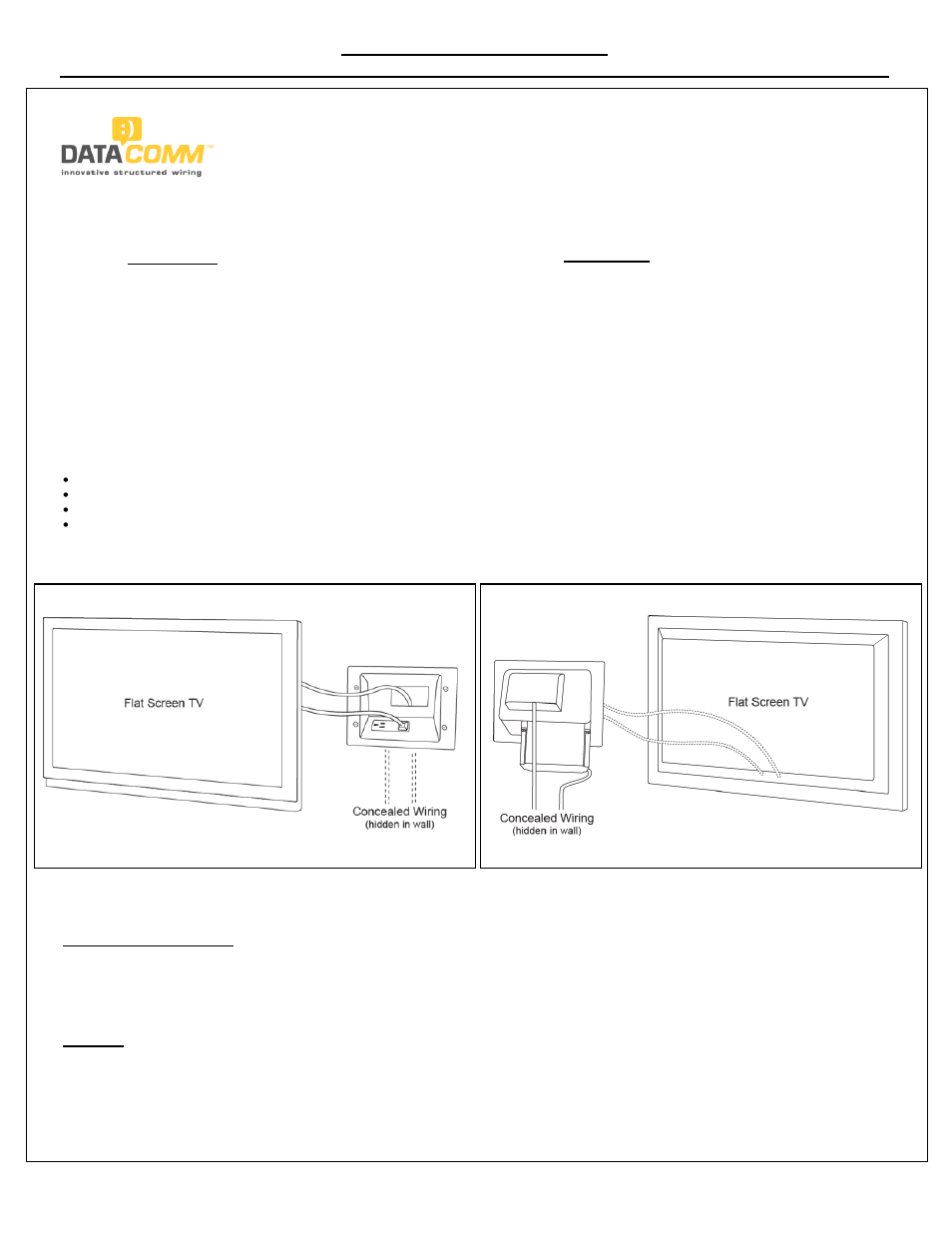 DataComm 45-0071 Recessed Low Voltage Mid-Size Plate with Duplex Receptacle User Manual | 9 pages