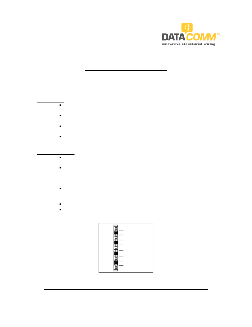 DataComm 70-0025 1 x 8 Coax 4 x 16 RJ45 Phone Module User Manual | 2 pages