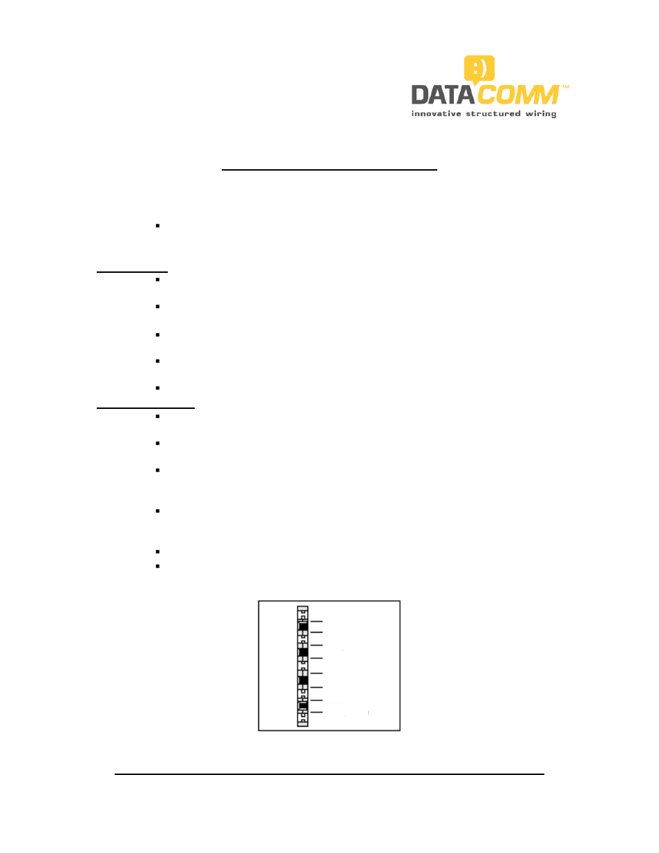 DataComm 70-0022 1X6 Coaxial 4X6 Phone Module with 4 Port Passive Data User Manual | 2 pages