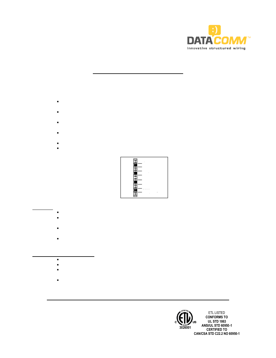 DataComm 70-0070 10 Port Phone Module User Manual | 1 page