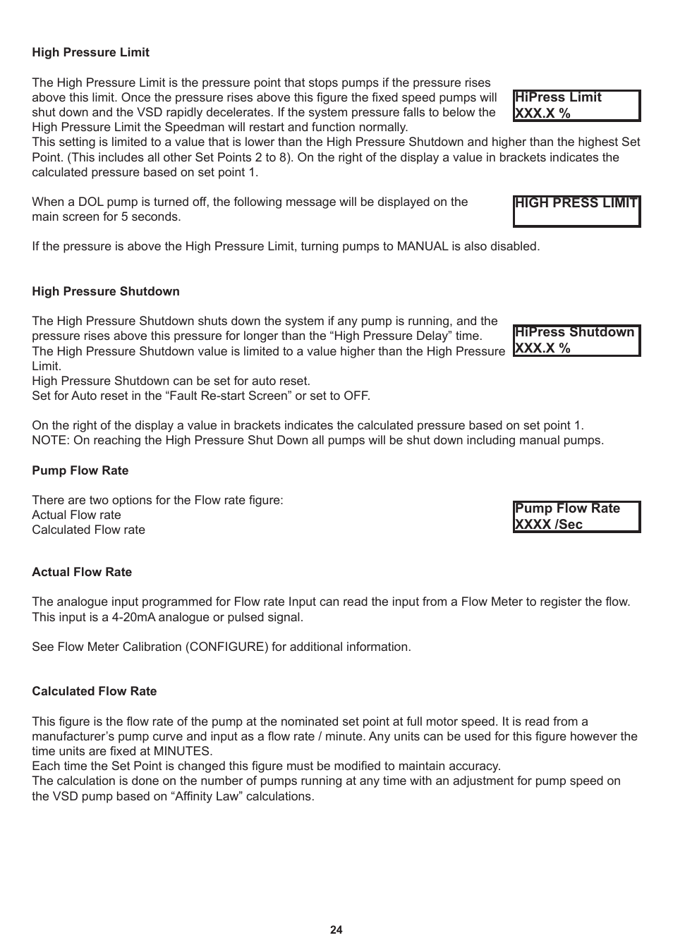 Davey Speedman Dual Pump Variable Speed Pump Control System User Manual | Page 24 / 64