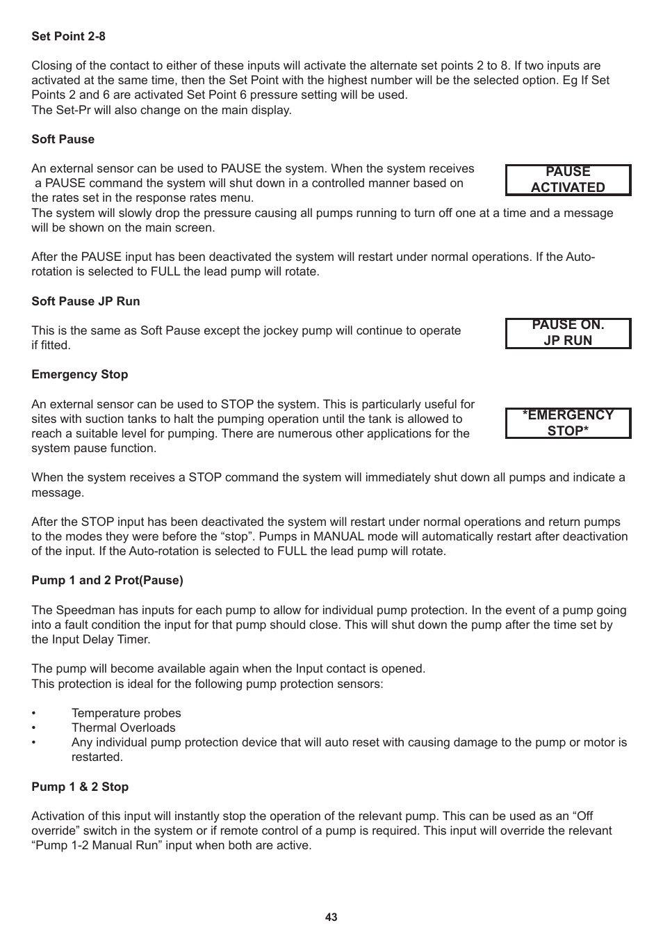 Davey Speedman Dual Pump Variable Speed Pump Control System User Manual | Page 43 / 64