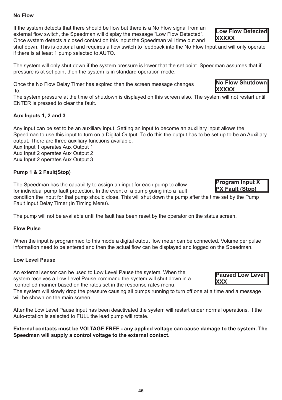 Davey Speedman Dual Pump Variable Speed Pump Control System User Manual | Page 45 / 64