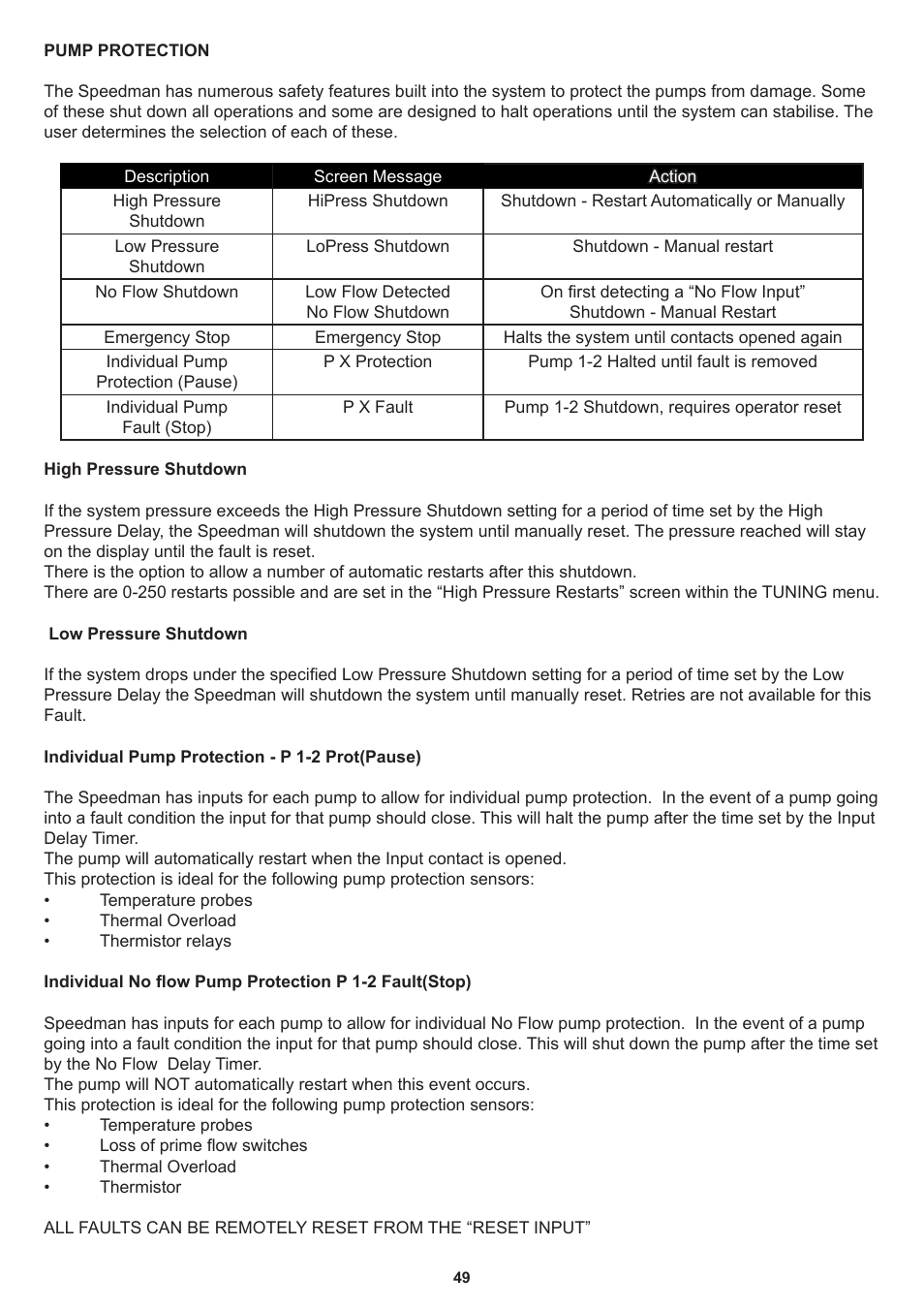 Davey Speedman Dual Pump Variable Speed Pump Control System User Manual | Page 49 / 64