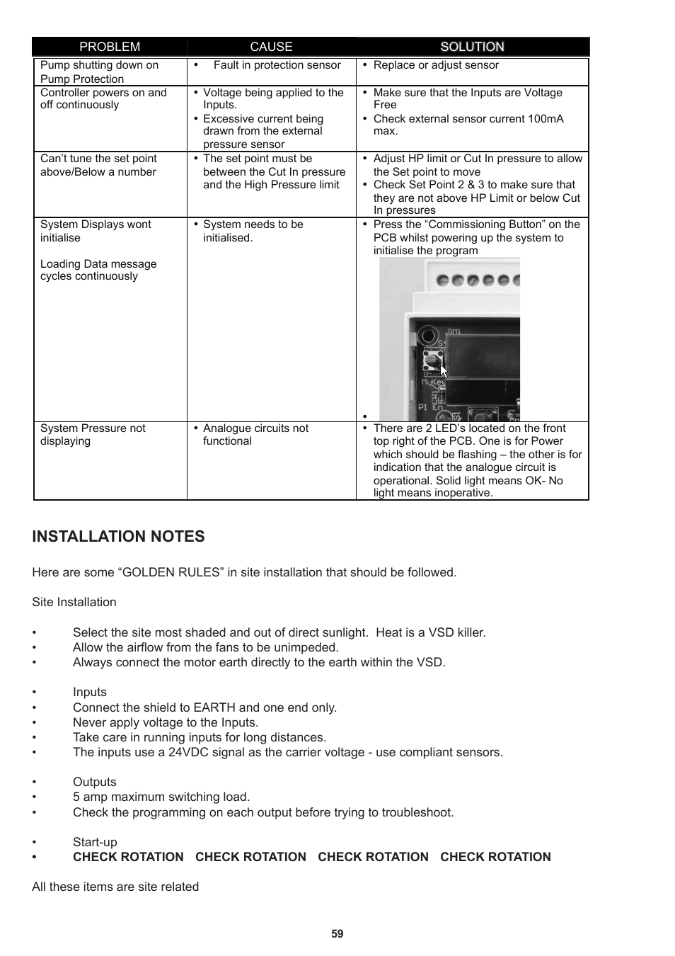 Davey Speedman Dual Pump Variable Speed Pump Control System User Manual | Page 59 / 64