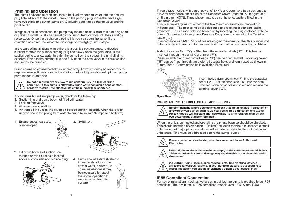 Davey HM Series Electric Pumps User Manual | Page 5 / 6