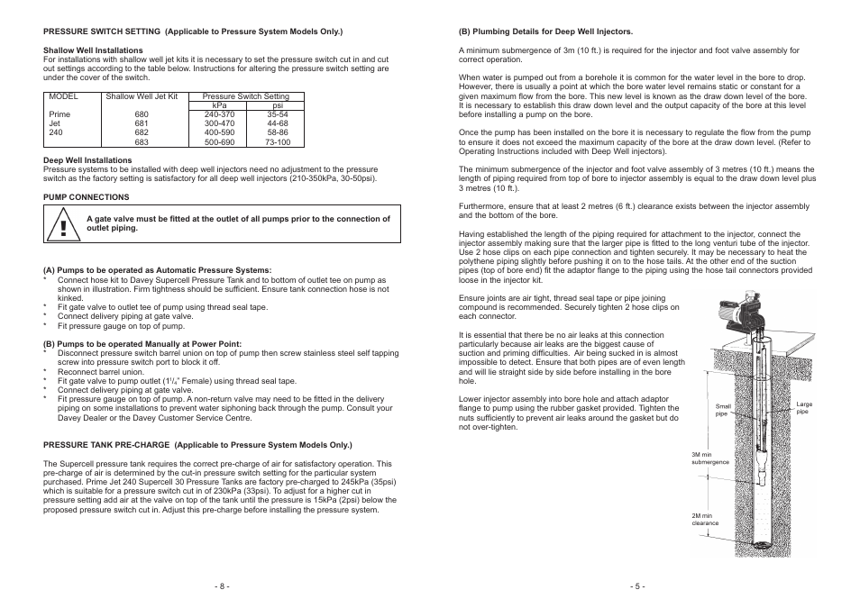 Davey PRIME JET 240 PUMPS AND PRESSURE SYSTEMS User Manual | Page 5 / 6