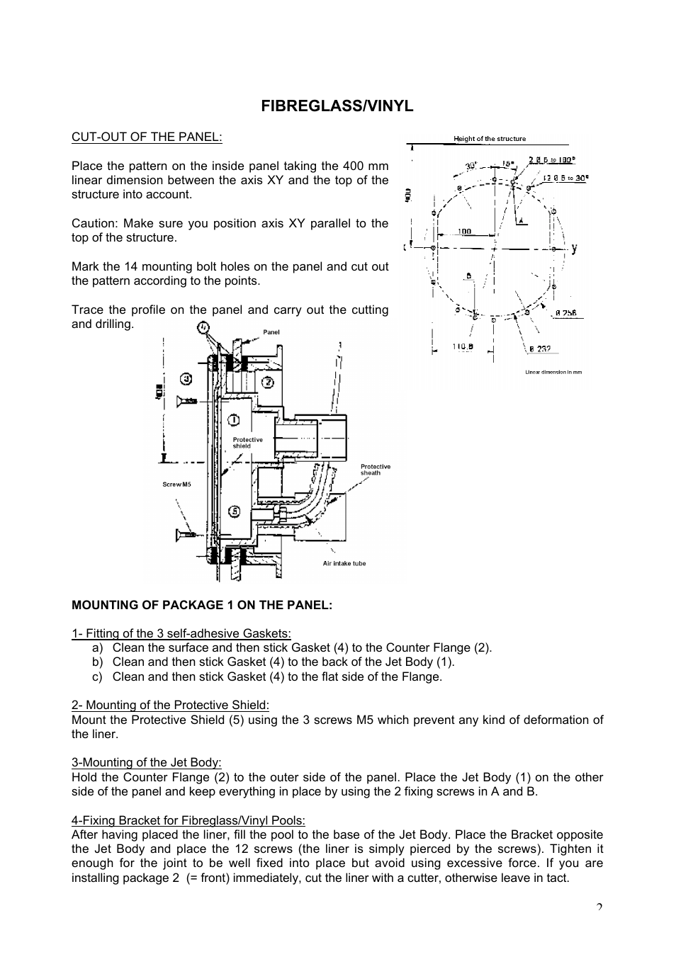 Fibreglass/vinyl | Davey Hurricane Turbo Swim Jet User Manual | Page 2 / 8