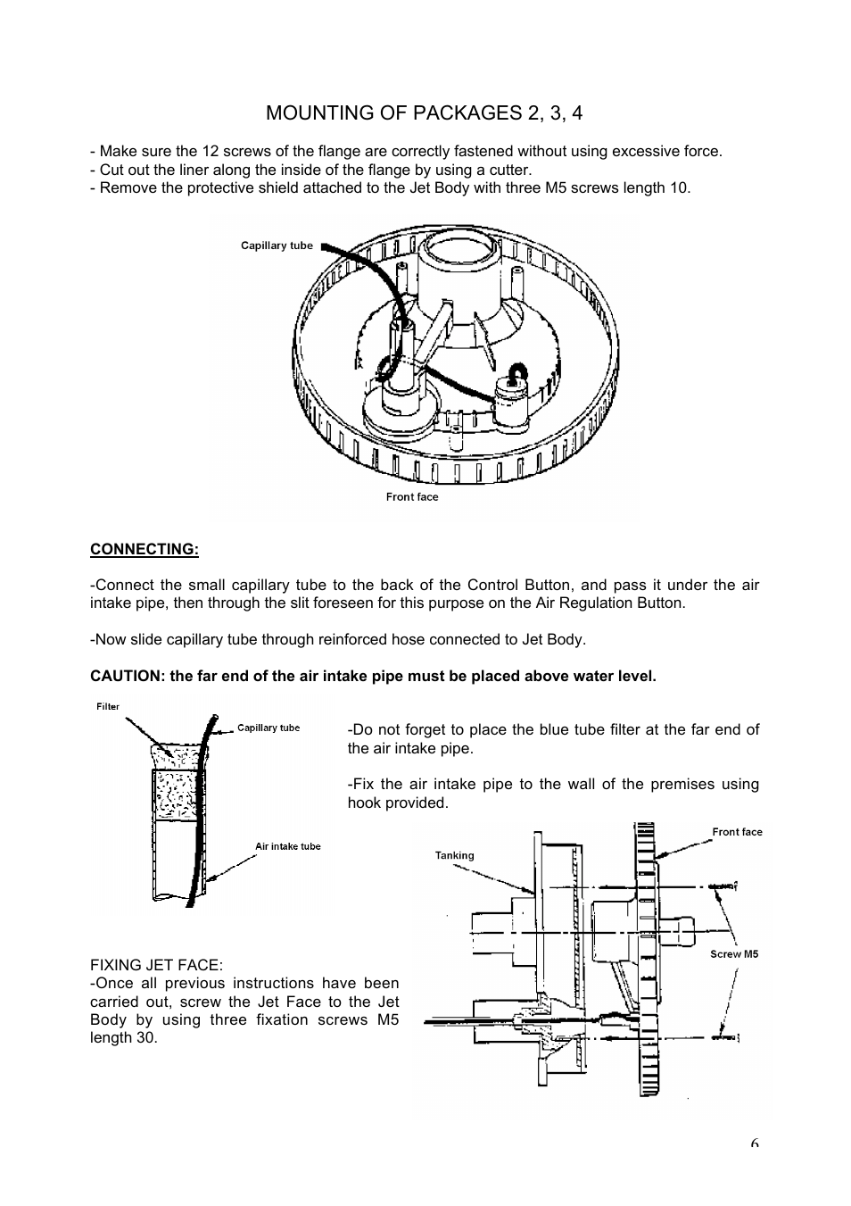 Mounting of packages 2, 3, 4 | Davey Hurricane Turbo Swim Jet User Manual | Page 6 / 8