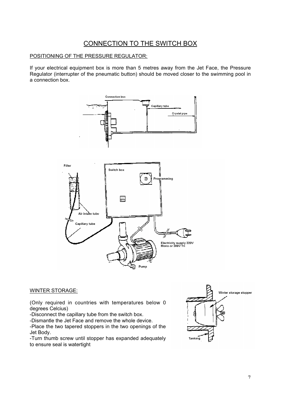 Connection to the switch box | Davey Hurricane Turbo Swim Jet User Manual | Page 7 / 8