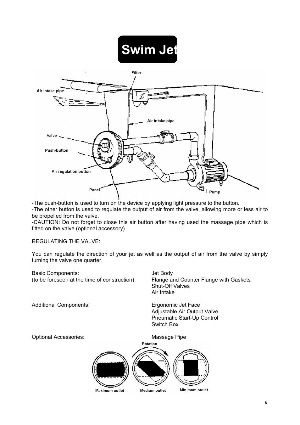 Swim jet | Davey Hurricane Turbo Swim Jet User Manual | Page 8 / 8