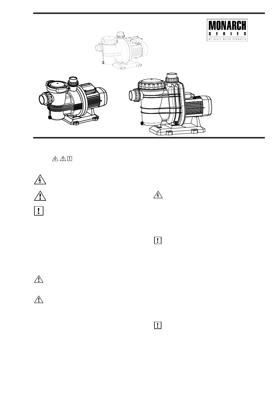 Davey TYPHOON T-Series Swimming Pool Pumps User Manual | 4 pages