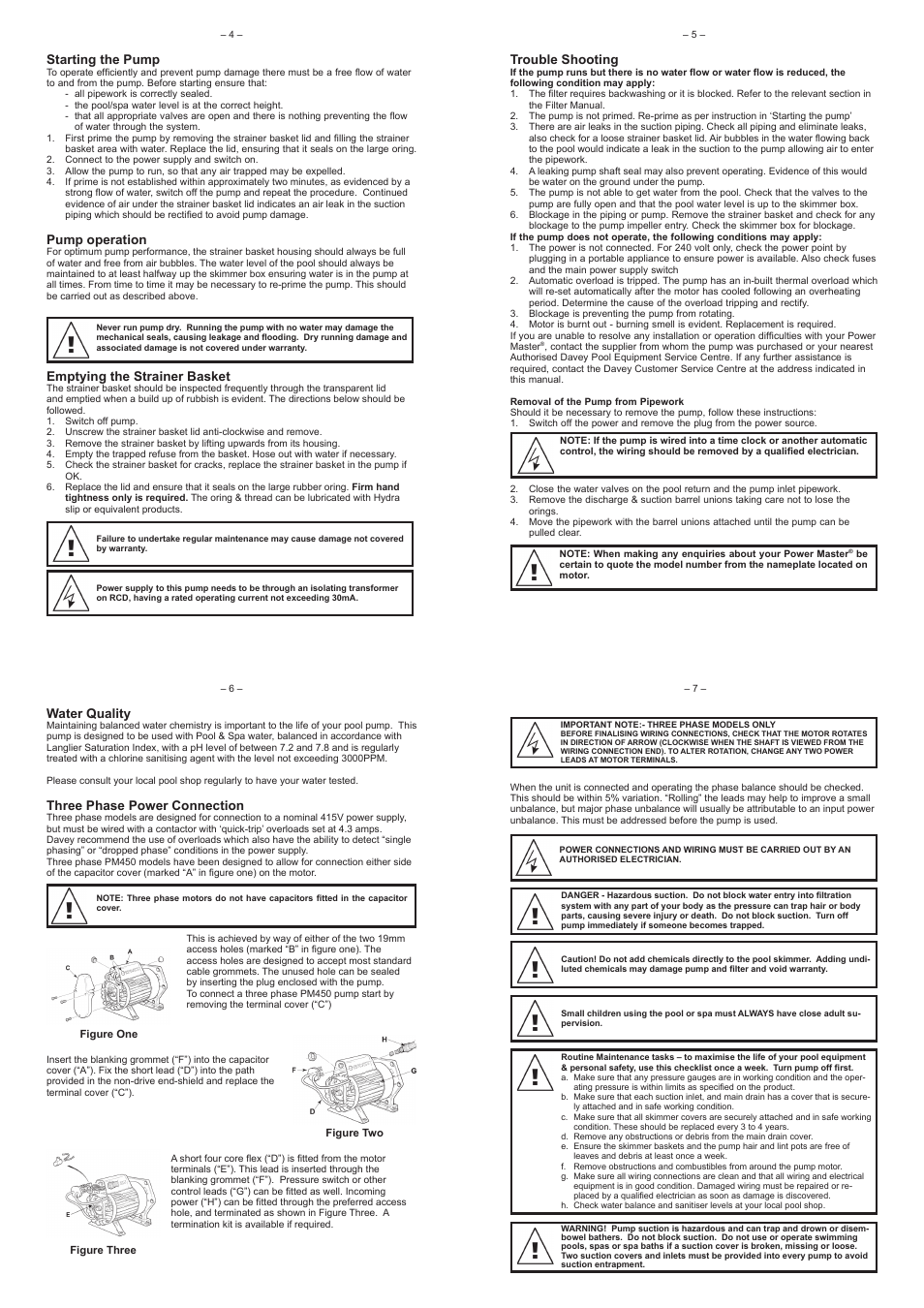 Davey PowerMaster 200, 250, 350, 450 (INCLUDING 415V 3 PHASE MODEL) User Manual | Page 2 / 2