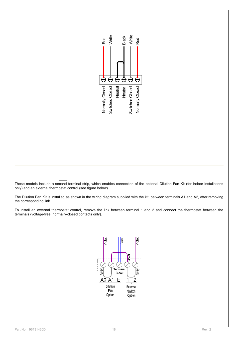 24v ac actuator connection terminal strip | Davey POOL AND SPA GAS HEATERS User Manual | Page 18 / 27