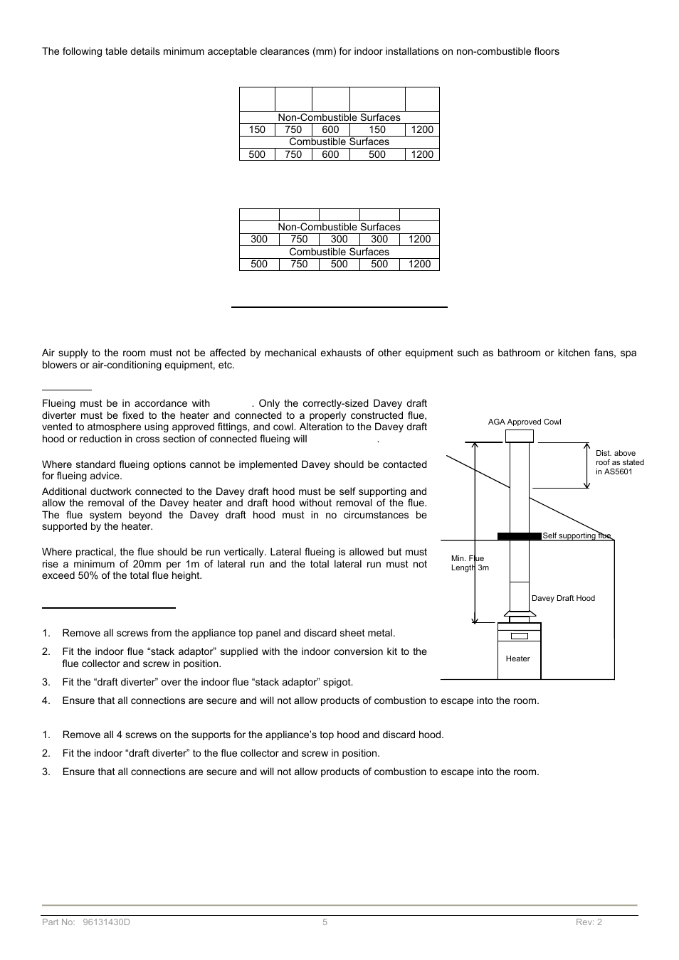 Davey POOL AND SPA GAS HEATERS User Manual | Page 5 / 27