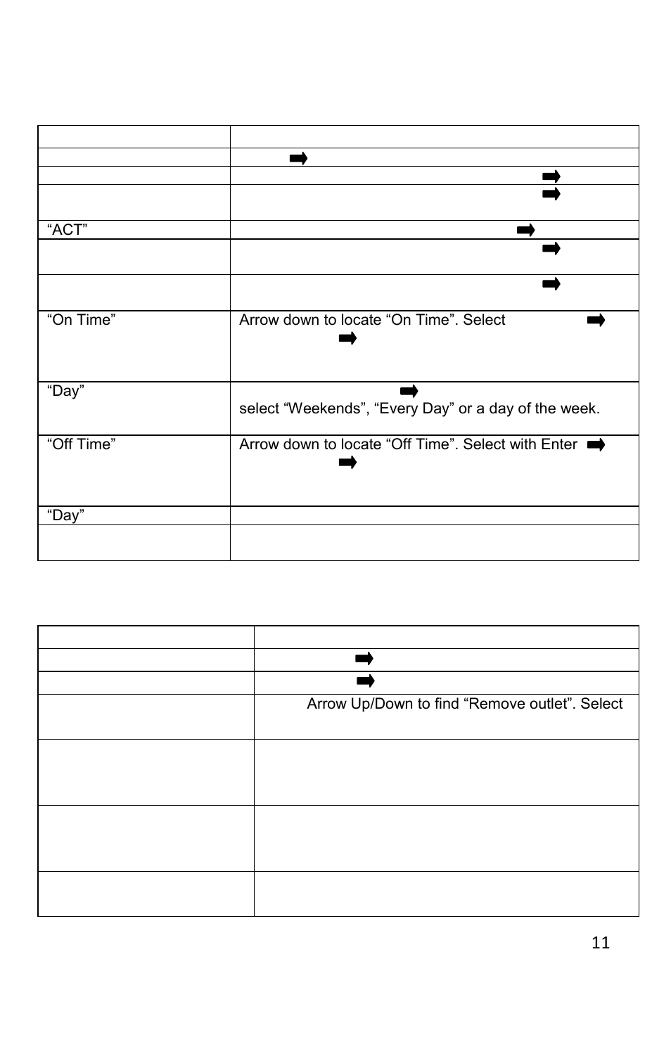 11 setting the timers: select press / use, Removing an lcu from the mcu | Davey CLEVALINK SYSTEM CONTROLS User Manual | Page 11 / 16