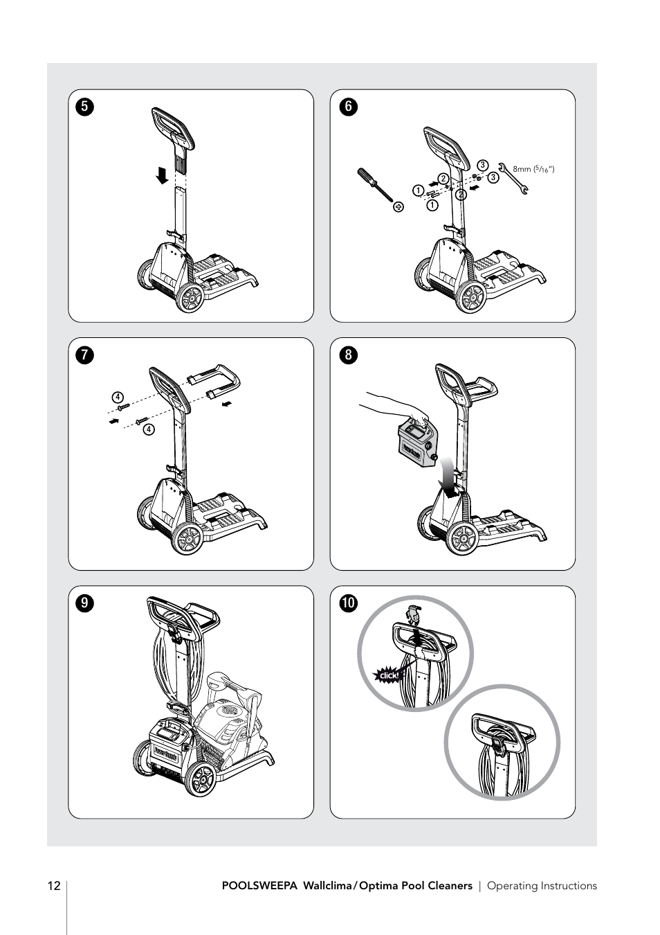 Davey PoolSweepa Wallclima/Optima Pool Cleaners User Manual | Page 14 / 16
