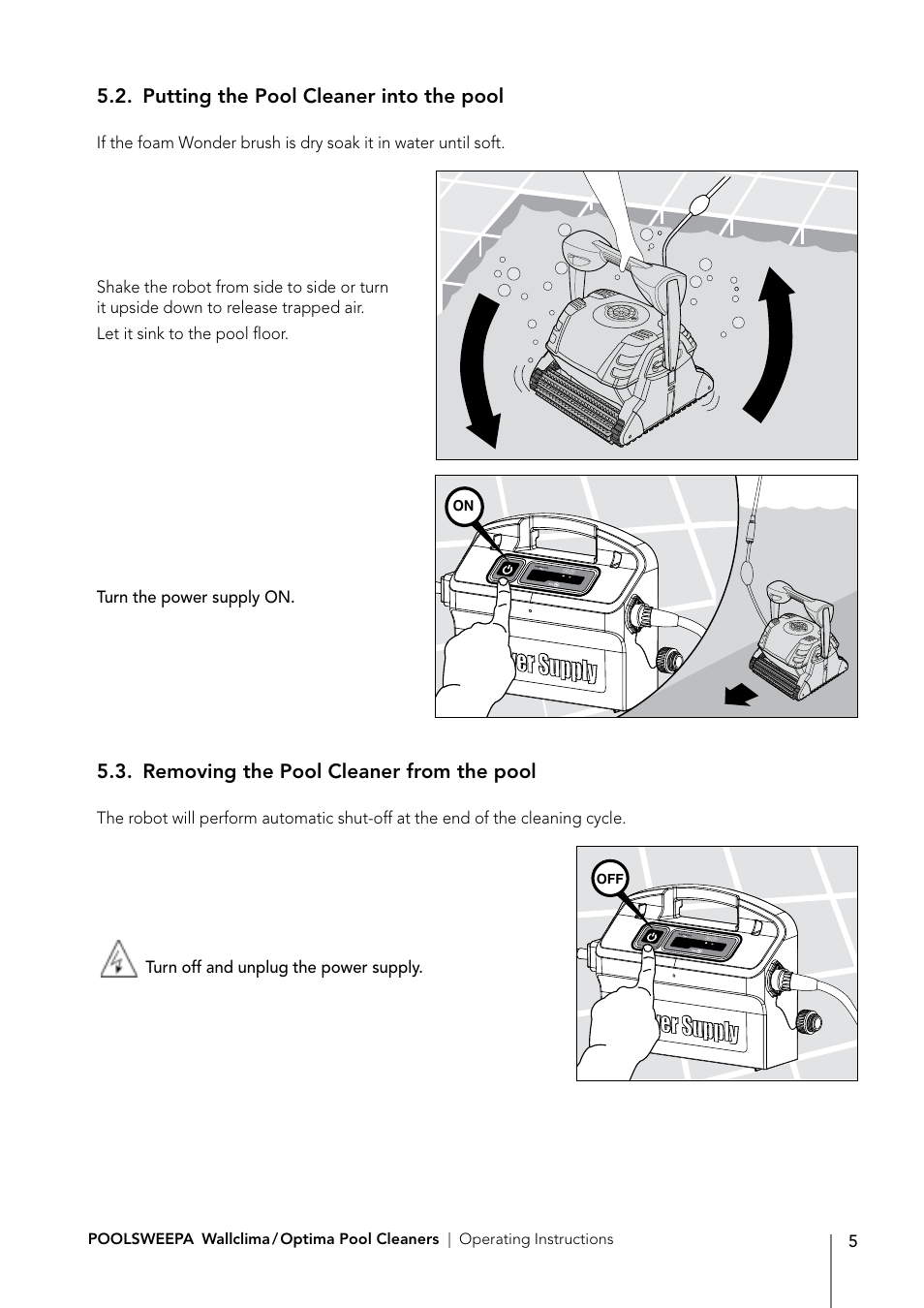 Davey PoolSweepa Wallclima/Optima Pool Cleaners User Manual | Page 7 / 16