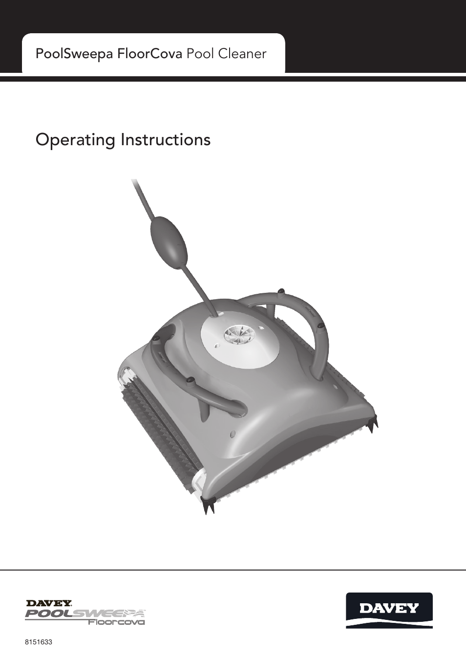 Davey PoolSweepa FloorCova Pool Cleaner User Manual | 12 pages