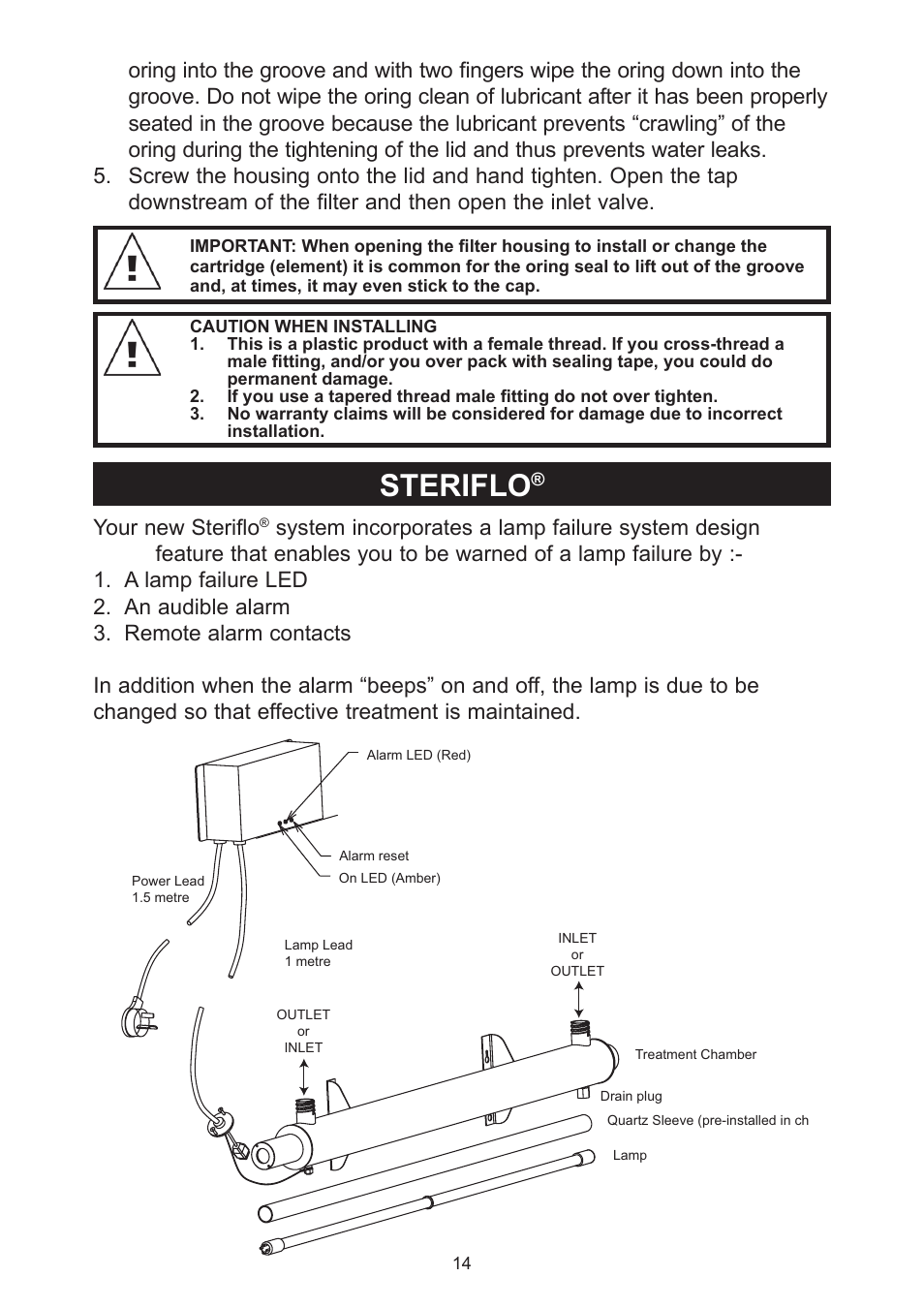 Steriflo, Your new steriflo | Davey Aquashield MAX Packaged Ultra Violet Water Treatment System User Manual | Page 14 / 24