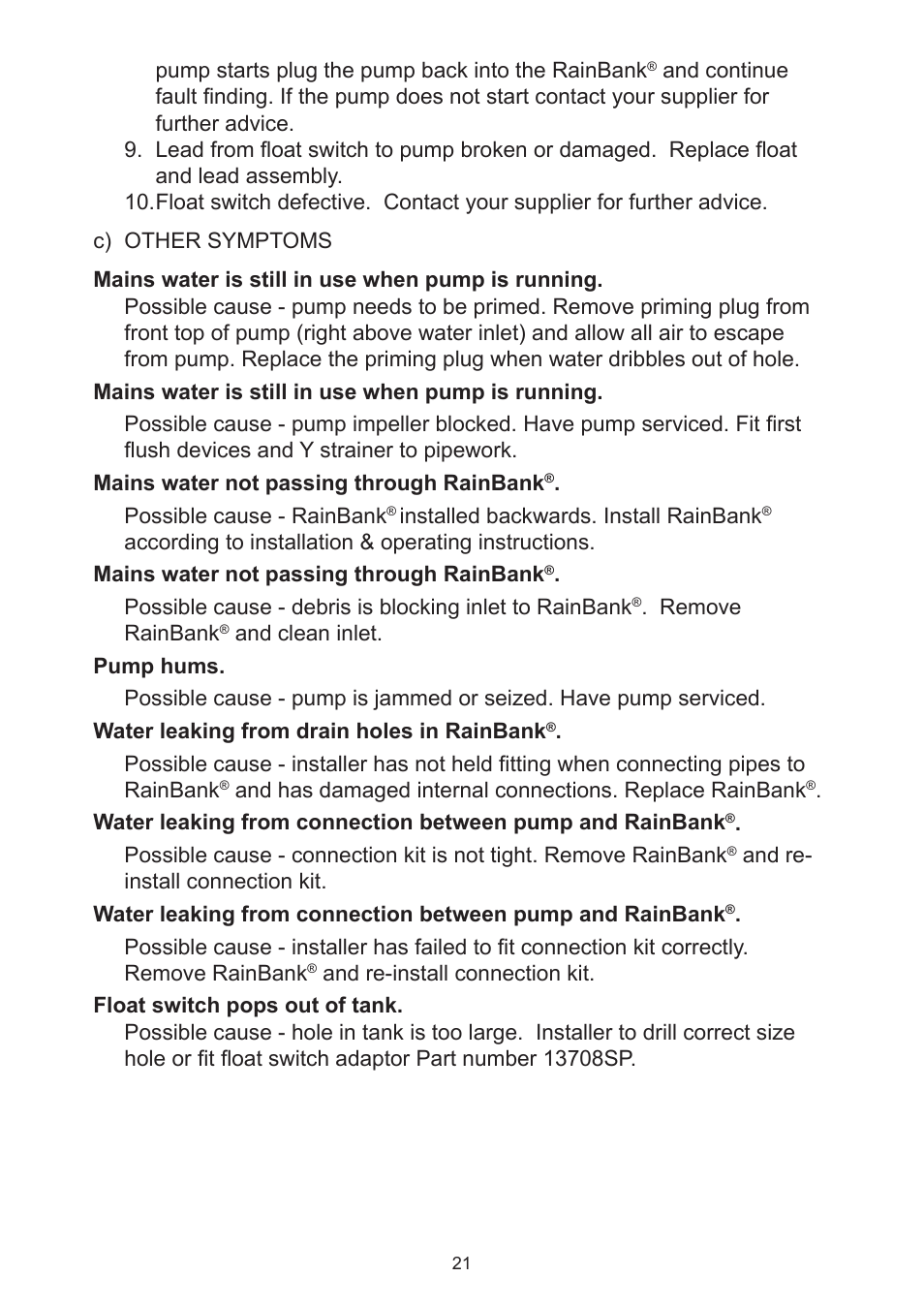 Davey Aquashield MAX Packaged Ultra Violet Water Treatment System User Manual | Page 21 / 24