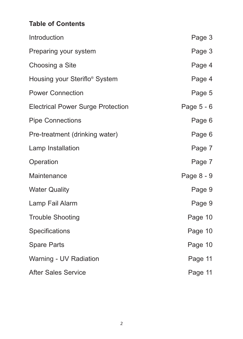 Davey UV70 Steriflo UV, Ultra Violet Water Treatment Systems User Manual | Page 2 / 12