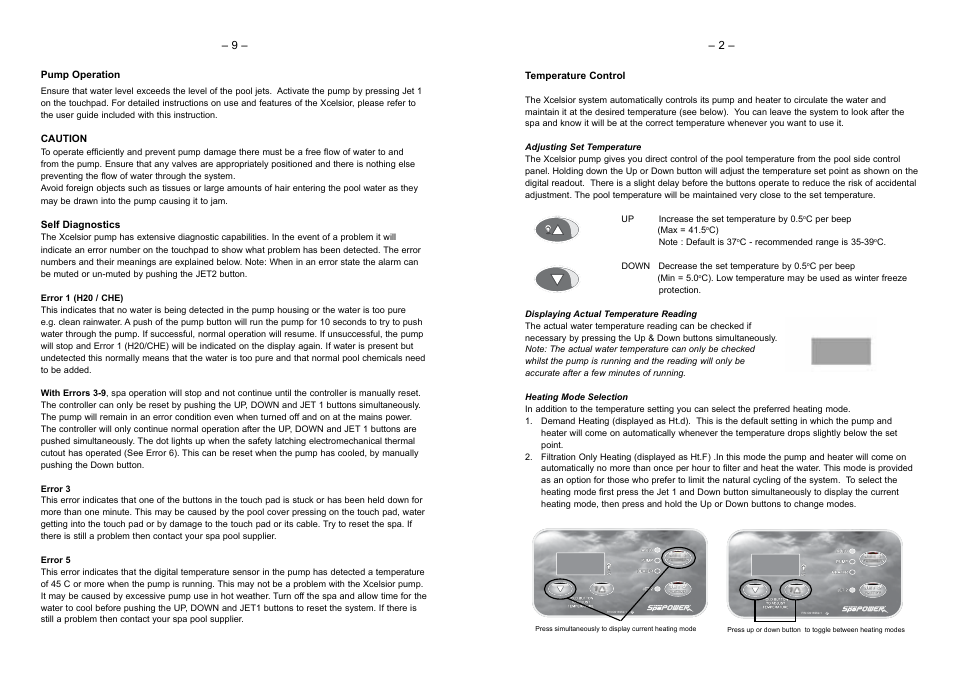 Ht.d ht.f | Davey QX350P15 (15A) Xcelsior Spa Pool System User Manual | Page 3 / 6