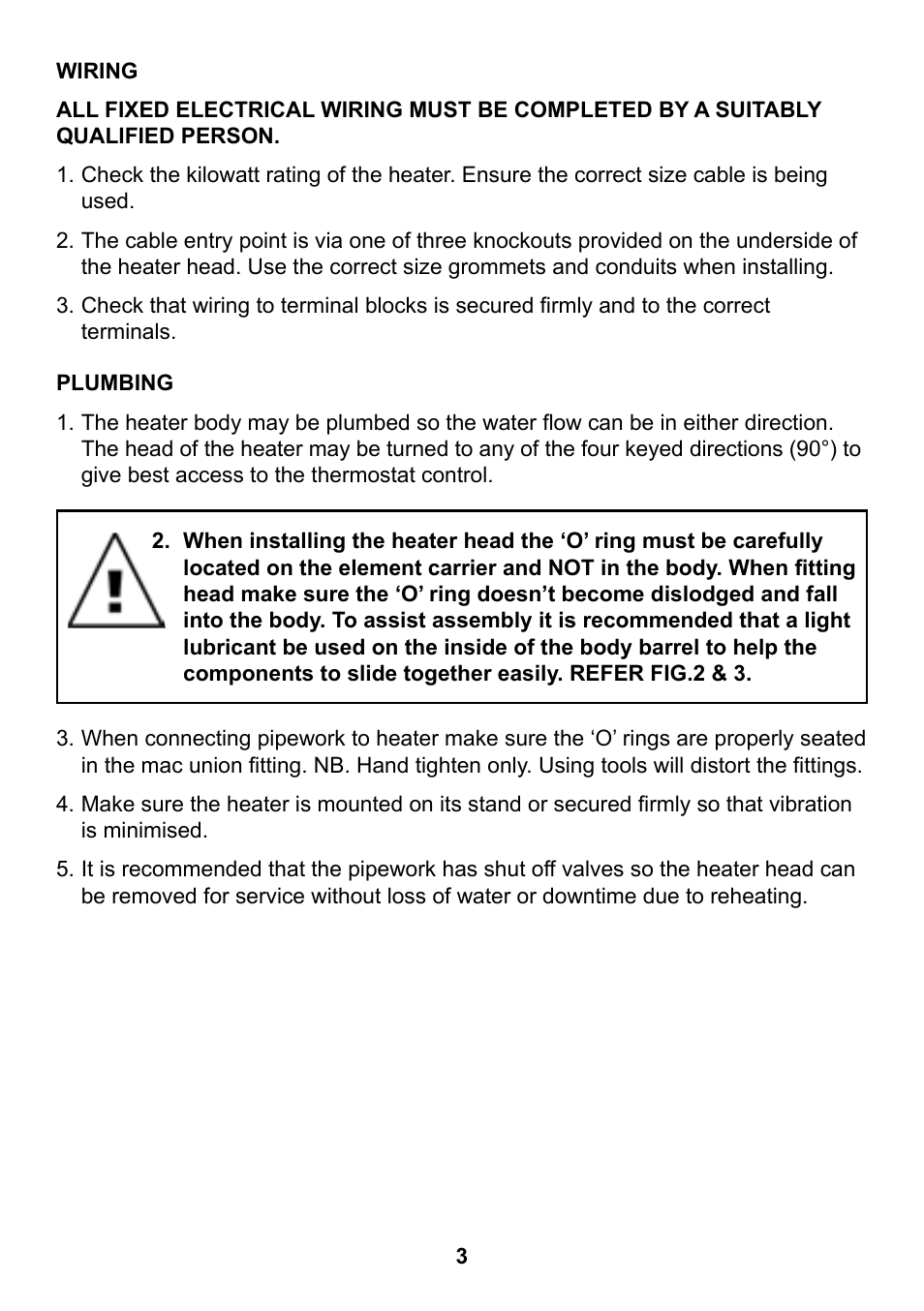 Davey SPAPOWER CLASSIC HEATER User Manual | Page 3 / 8