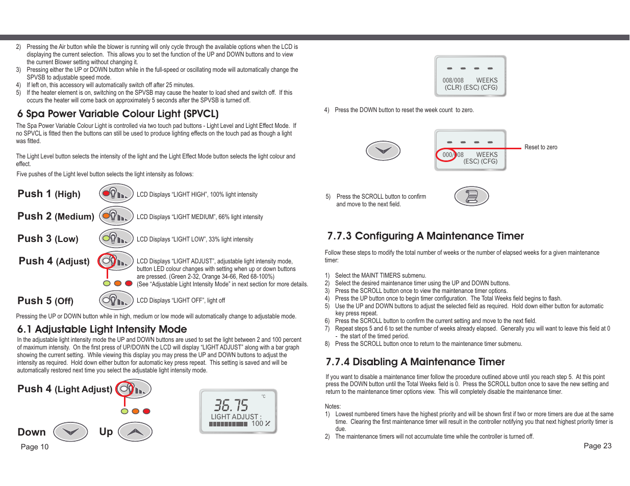 3 configuring a maintenance timer | Davey SP1200-60 (1ph) SPAPOWER CONTROLLER User Manual | Page 12 / 18