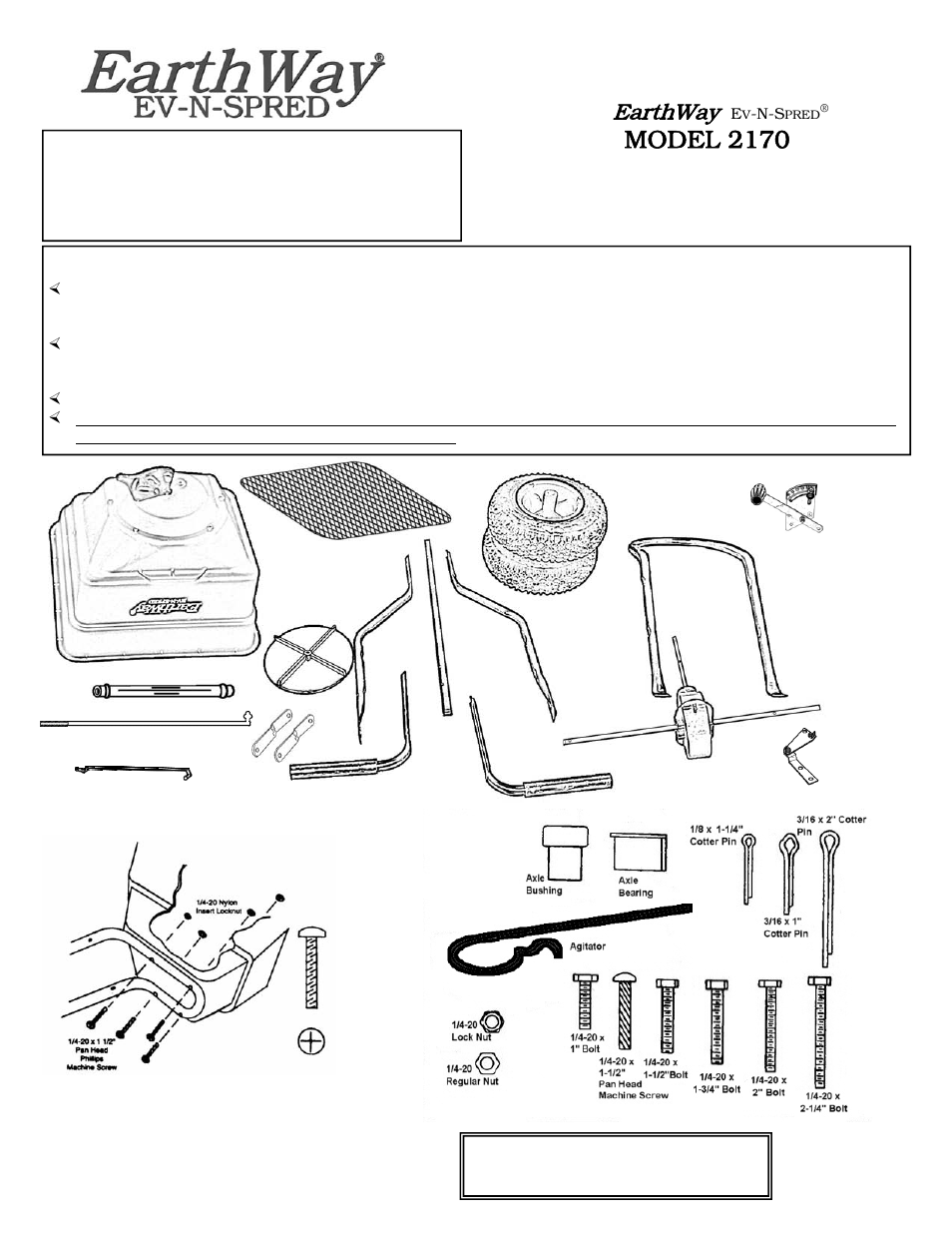 Earthway Outlet 2170SU User Manual | 6 pages