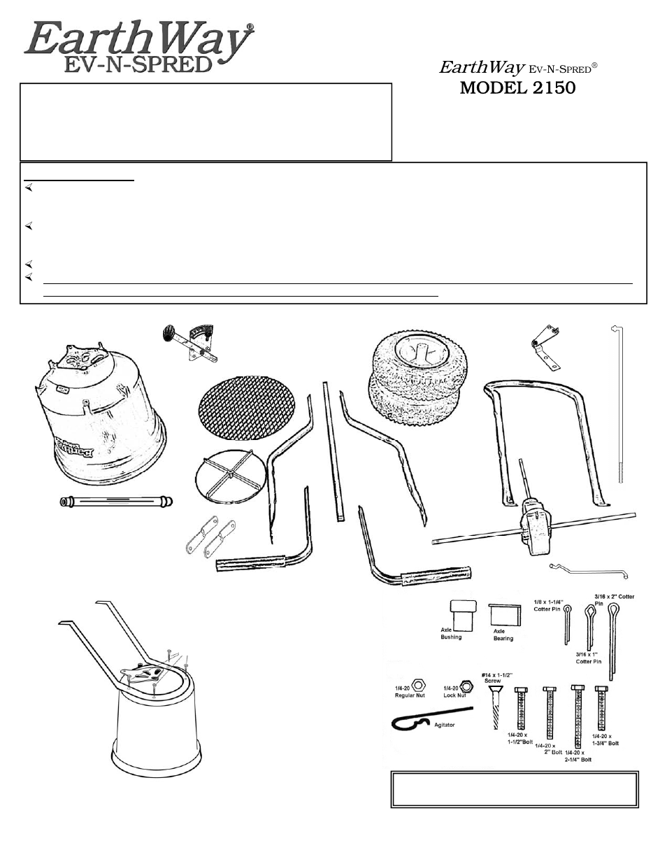 Earthway Outlet 2150SU User Manual | 6 pages