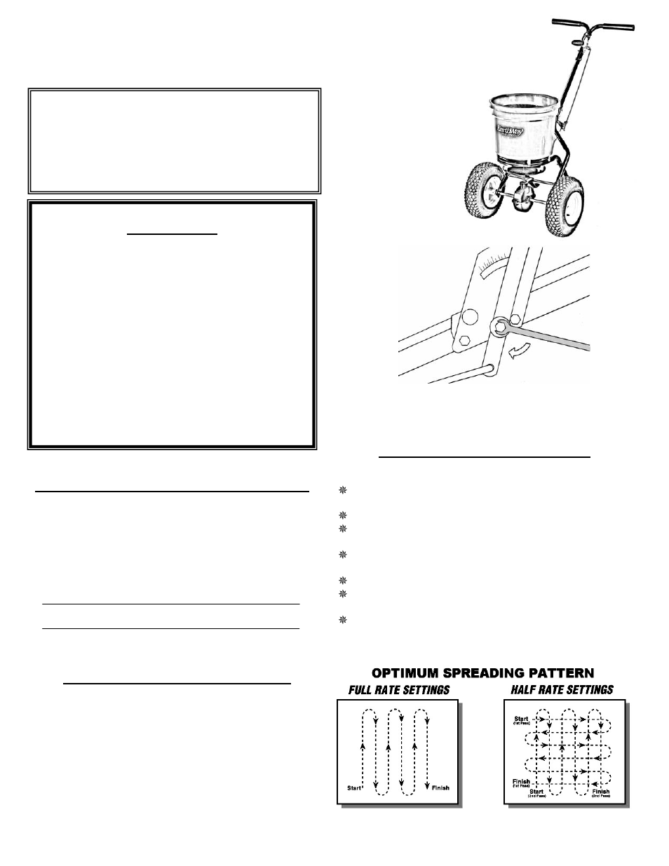 Warranty, Operating instructions, How to order spare parts | Earthway Outlet 2150SU User Manual | Page 5 / 6