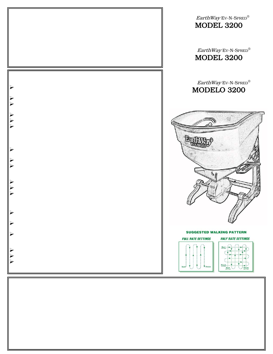 Earthway Outlet 3200 User Manual | 2 pages