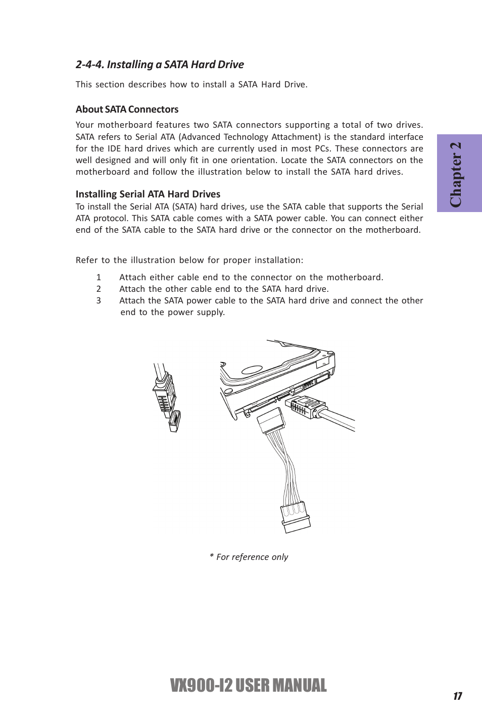 Vx900-i2 user manual, Chapter 2 | Elitegroup VX900-I2 (V1.0) User Manual | Page 21 / 50