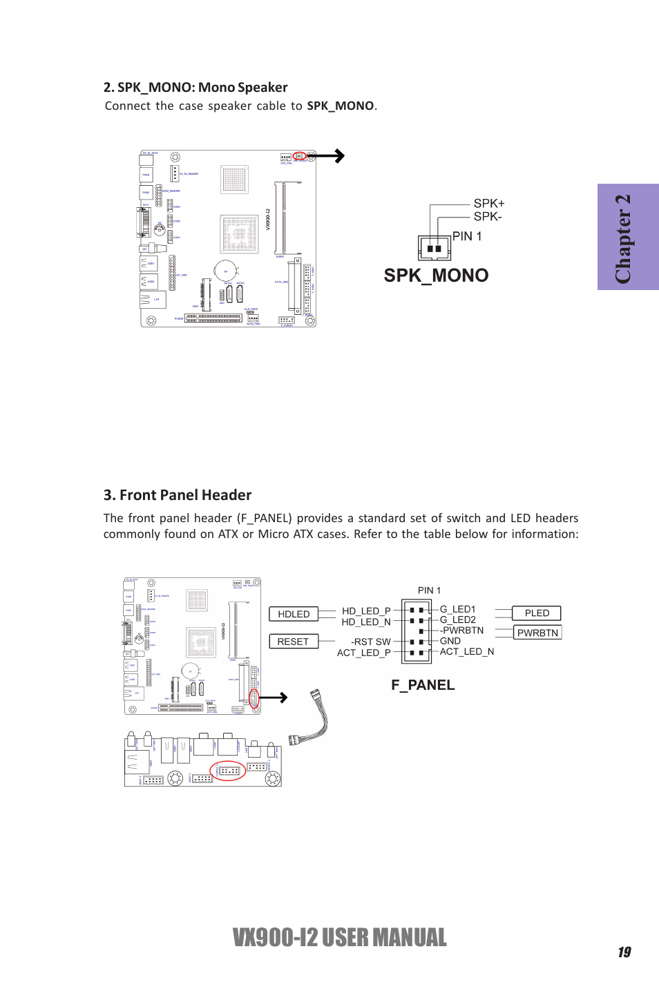 Vx900-i2 user manual, Chapter 2 | Elitegroup VX900-I2 (V1.0) User Manual | Page 23 / 50