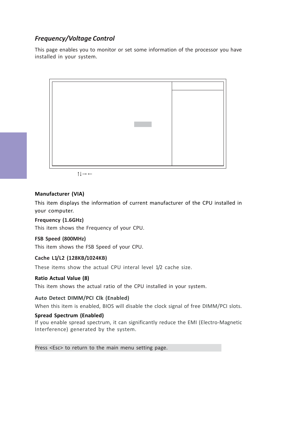 Vx900-i user manual, Chapter 3, Frequency/voltage control | Elitegroup VX900-I (V1.0A) User Manual | Page 40 / 52