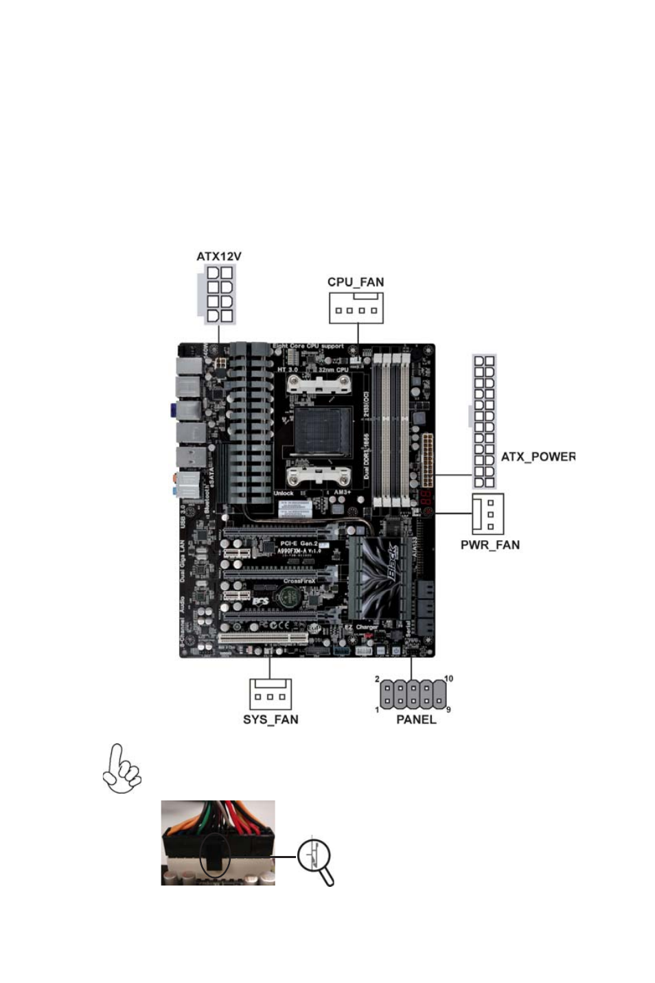 Connecting 24-pin power cable | Elitegroup A990FXM-A (V1.0) User Manual | Page 27 / 76