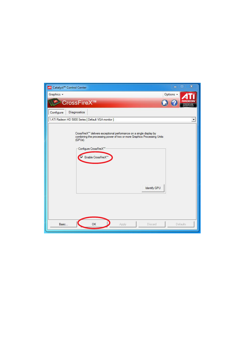 Ati crossfire, Technology support the catalyst, Control center dialog box | Elitegroup A990FXM-A (V1.0) User Manual | Page 67 / 76