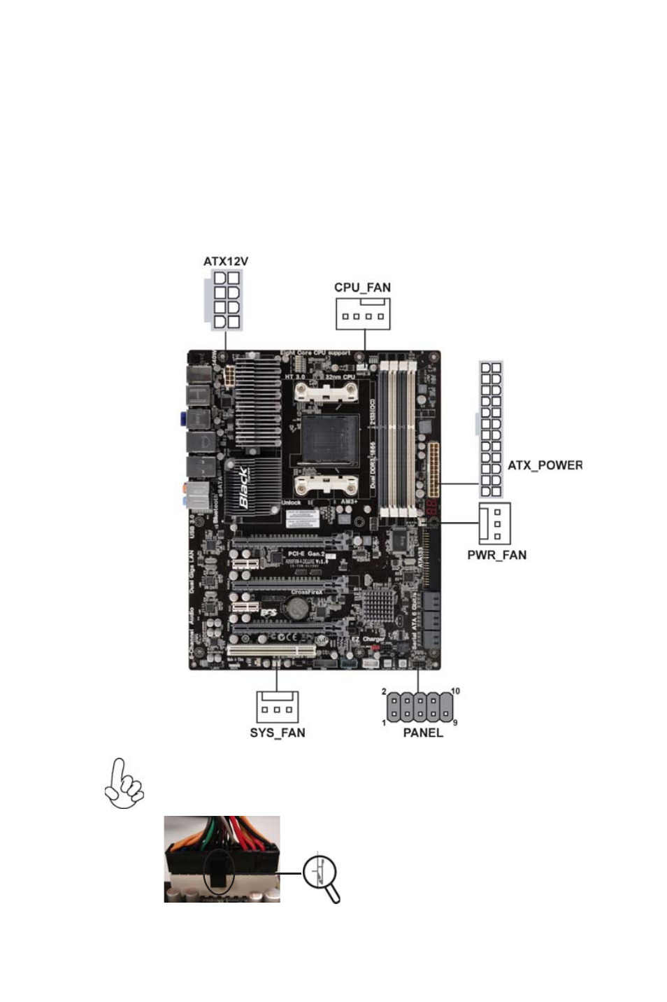 Connecting 24-pin power cable | Elitegroup A990FXM-A Deluxe (V1.0) User Manual | Page 27 / 76