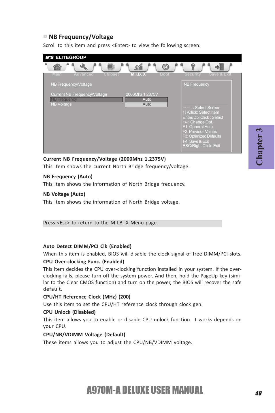 A970m-a deluxe user manual, Chapter 3, Nb frequency/voltage | Elitegroup A970M-A DELUXE (V1.0) User Manual | Page 53 / 74