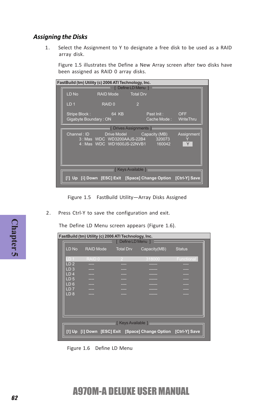 A970m-a deluxe user manual, Chapter 5, Assigning the disks | Elitegroup A970M-A DELUXE (V1.0) User Manual | Page 66 / 74
