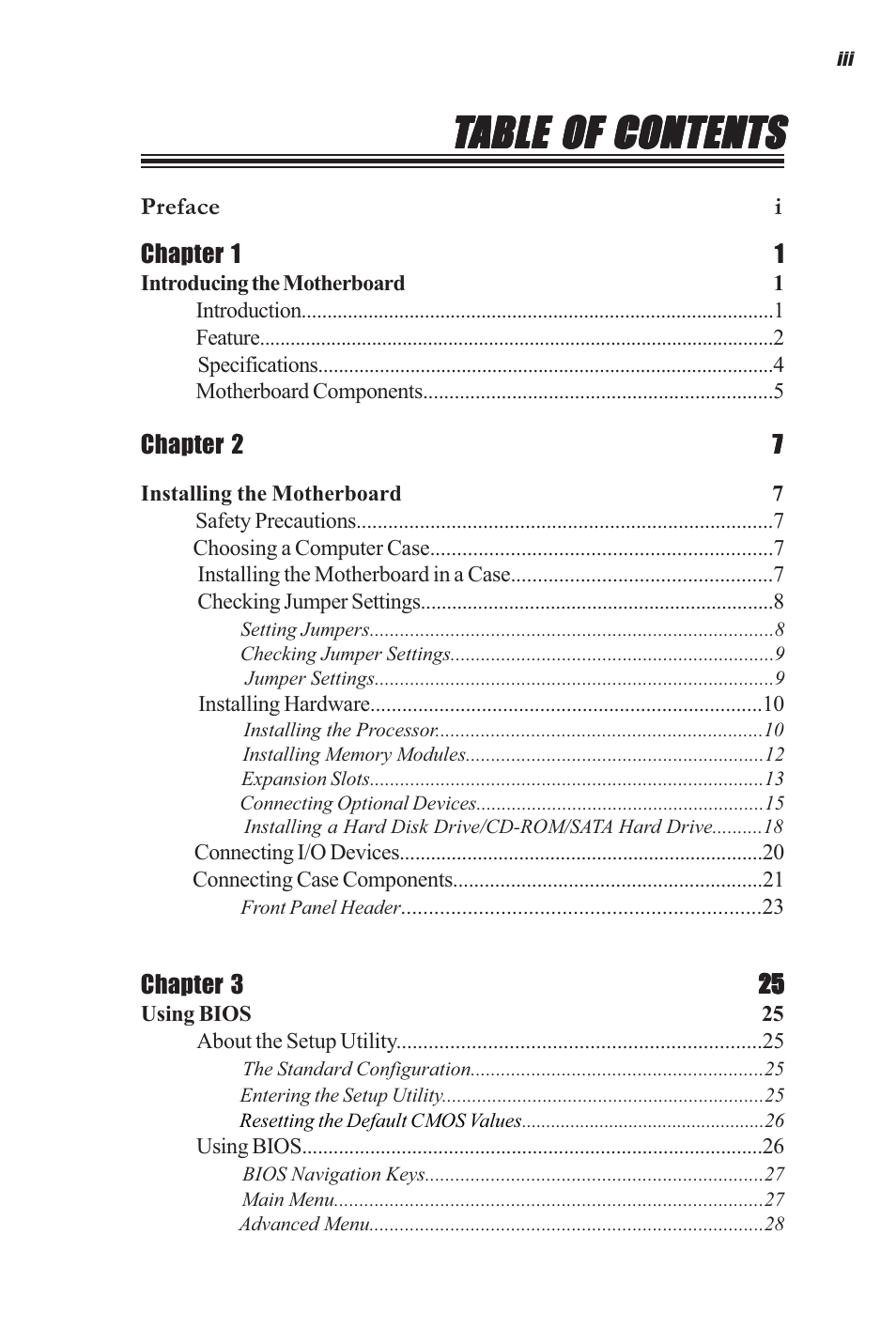 Elitegroup A960M-M2 (V1.0) User Manual | Page 3 / 68
