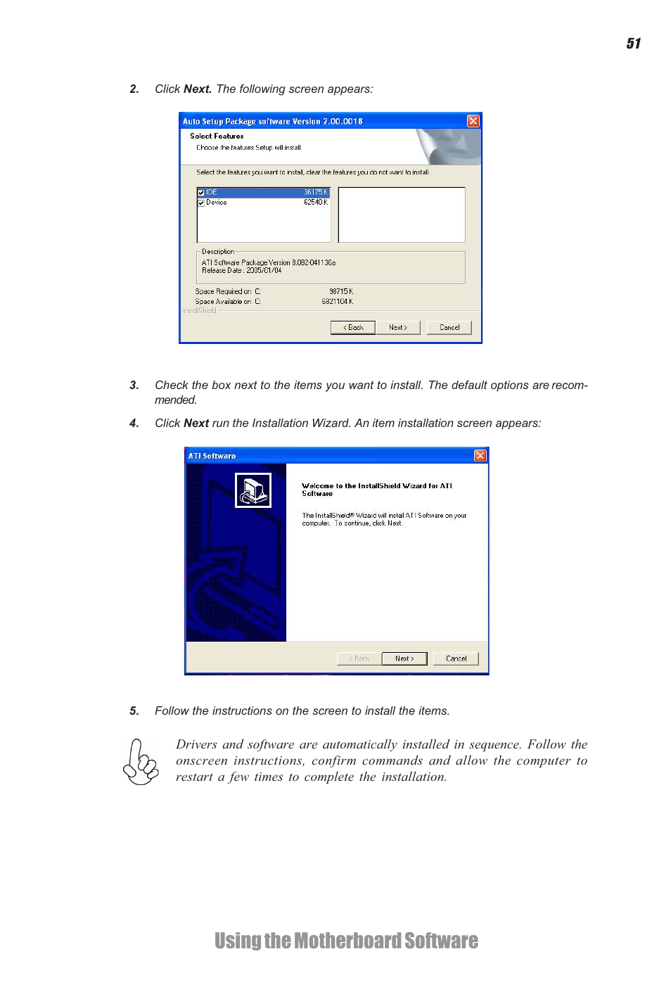 Using the motherboard software | Elitegroup A960M-M2 (V1.0) User Manual | Page 55 / 68