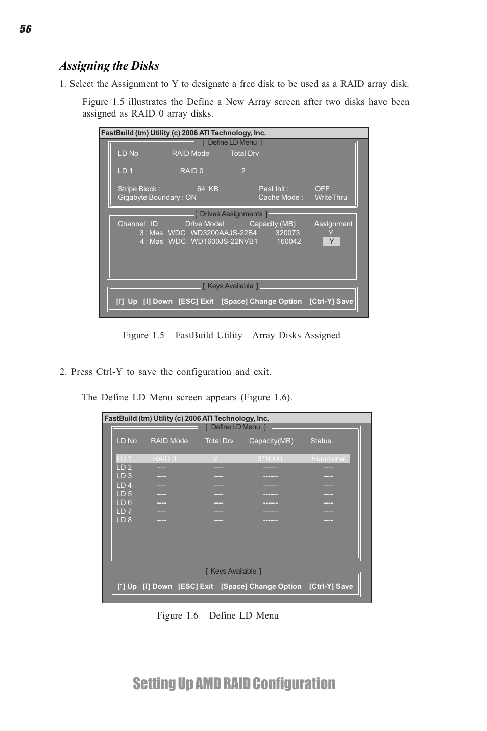 Setting up amd raid configuration, Assigning the disks | Elitegroup A960M-M2 (V1.0) User Manual | Page 60 / 68