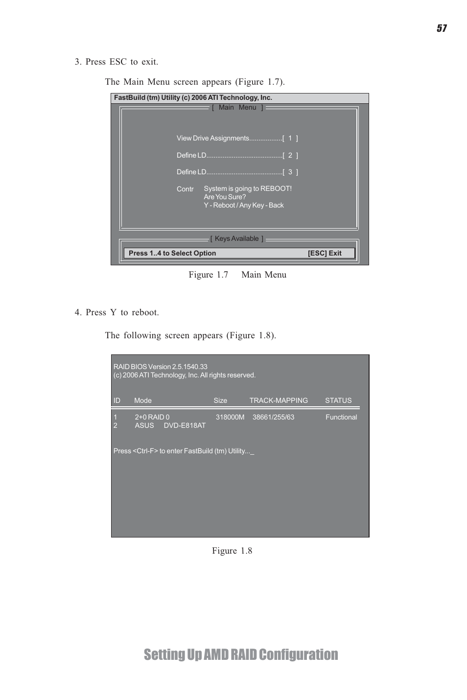 Setting up amd raid configuration | Elitegroup A960M-M2 (V1.0) User Manual | Page 61 / 68