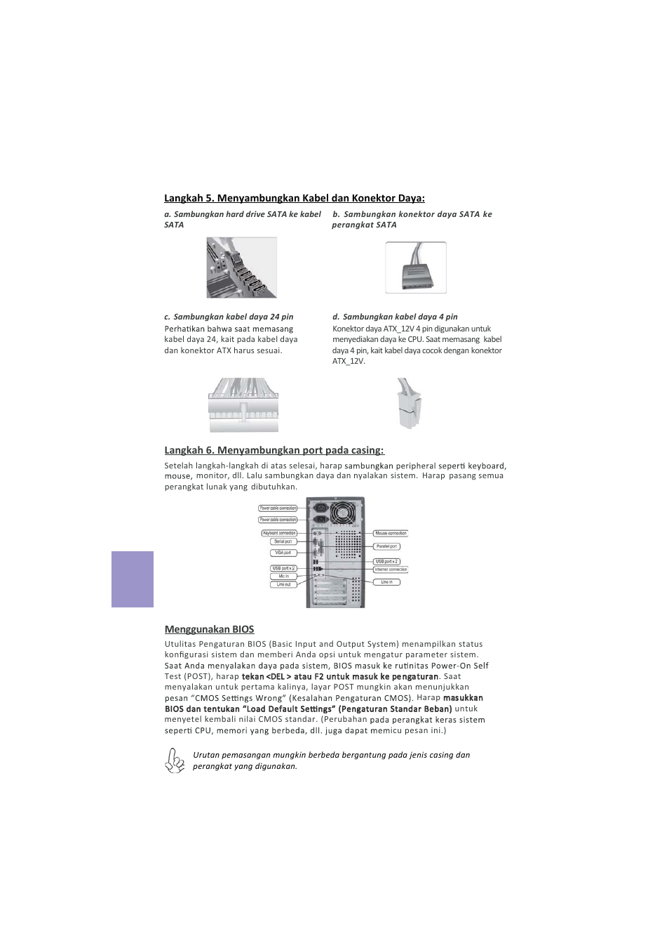 Bahasa indon e sia | Elitegroup A960M-M4 (V1.0) User Manual | Page 24 / 30