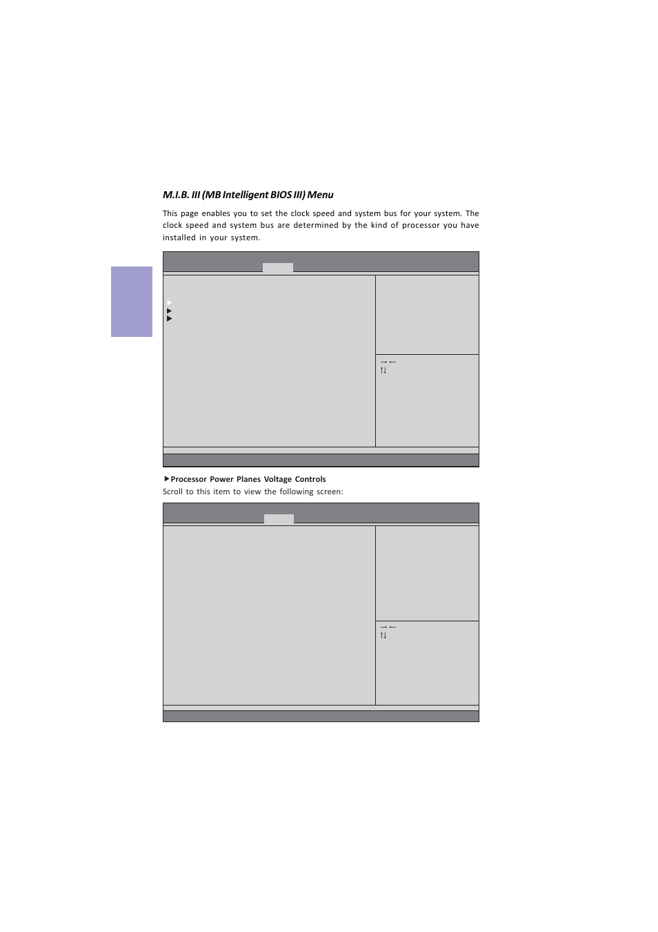 A960m-mv user manual, Chapter 2, M.i.b. iii (mb intelligent bios iii) menu | Elitegroup A960M-MV (V1.0A) User Manual | Page 26 / 82